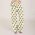 thumbnail image 2 of Women's Printed Linen Casual Trousers 30 Inch Inseam Elastic Drawstring Waist Comfortable Pull On Beach Wear with Pockets for Everyday Use, 2 of 5
