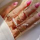 thumbnail image 1 of Anillo de diamantes de mariposa, lote mixto, anillo de perlas, nicho femenino, anillo de unión avanzado, juego de 9 piezas, 1 of 6