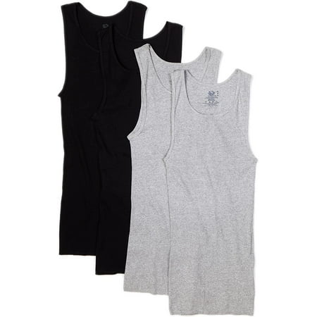 

Fruit of the Loom Men s A-Shirt Pack of 4 Black/Gray Medium