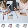 thumbnail image 7 of FFENYAN Colorful Calculator Mechanical Calculator Cute Calculator 12 Digit Display Calculator For Daily And Basic Office Vintage Typewriter Style Solar Powered Battery Powered Calculator, 7 of 7