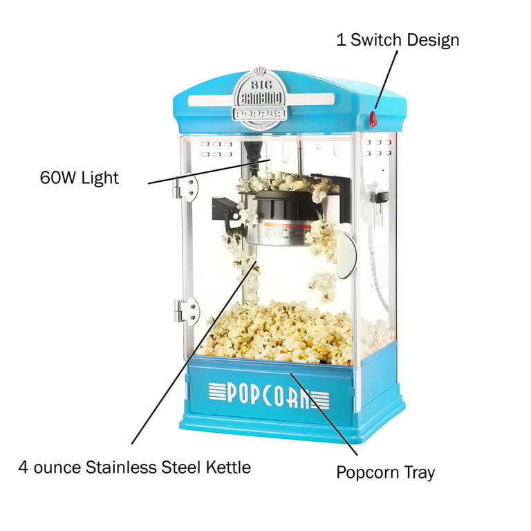 Great Northern Popcorn 0.5 Cups Oil Popcorn Machine, Red, Tabletop