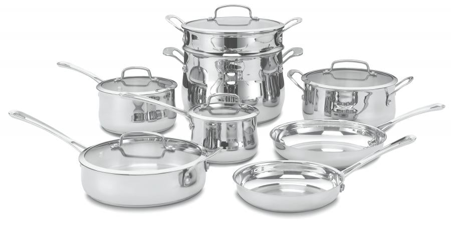 13 Piece for sale online Cuisinart 89-13 Professional Series Stainless Steel Cookware Set with Lids 