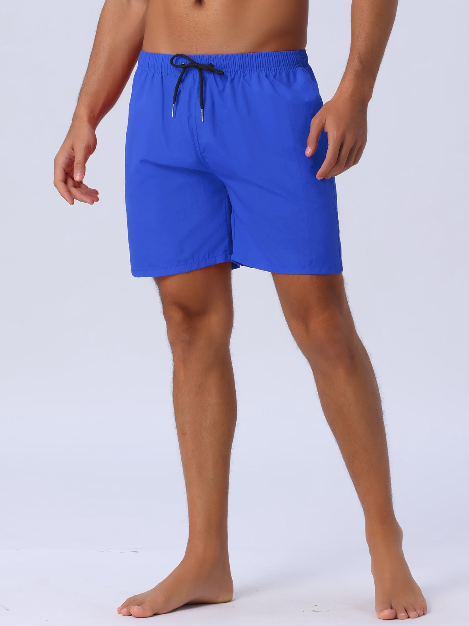 DARING DIVA Men's Elastic Waist Drawstring Surfing Board Shorts 30 Blue