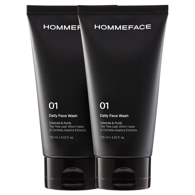 Face Wash HommeFace Daily, paquete de 2 unidades para hombres con colágeno, 125 ml