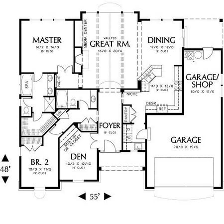 TheHouseDesigners 4582 Construction Ready Craftsman  House  
