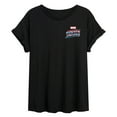 thumbnail image 2 of Marvel Captain America - Retro Distressed Flag - Women's Oversized Graphic T-Shirt, 2 of 4
