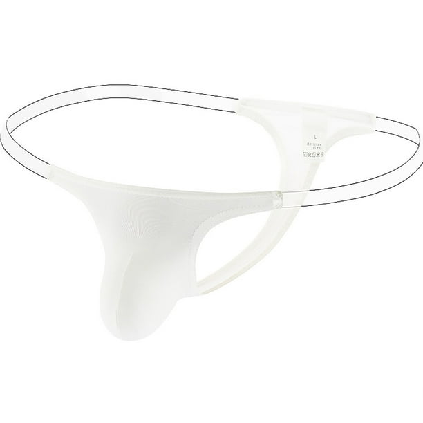 YDKZYMD White Mens G String Thongs Comfortable Jockstrap TBack GStrings Thongs for Men L