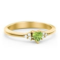 thumbnail image 1 of Birthstone Heart Ring with Shoulder Accents - Peridot (August), 1 of 4