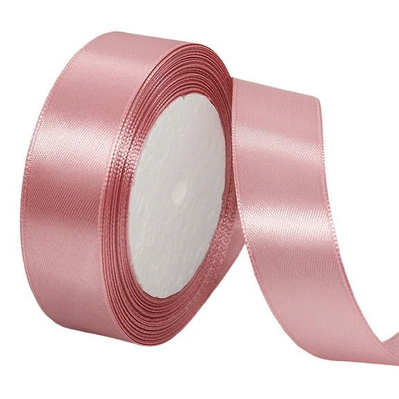 Valentine's Day,Solid Color Satin Ribbon,1 Inch x 25 Yards Fabric Satin Ribbon for Gift Wrapping, DIY Crafts, Hair Bows Making, Wreath, Wedding Party Decoration and Other Sewing Projects(Pink)