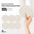 thumbnail image 3 of XMXY Drink Coasters with Holder for Coffee Table, Rainbow Daisy Plaid Absorbent Ceramic Cups Coaster Sets 6 Pack, 4 Inches Round Shape, 3 of 9