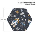 thumbnail image 2 of Yiaed Space Cars Print Leather Coasters for Drinks - Cup Coasters Coffee Table Kitchen Table Bar, Home & Office Gifts Handmade Drink Coasters-Hexagon, 2 of 6