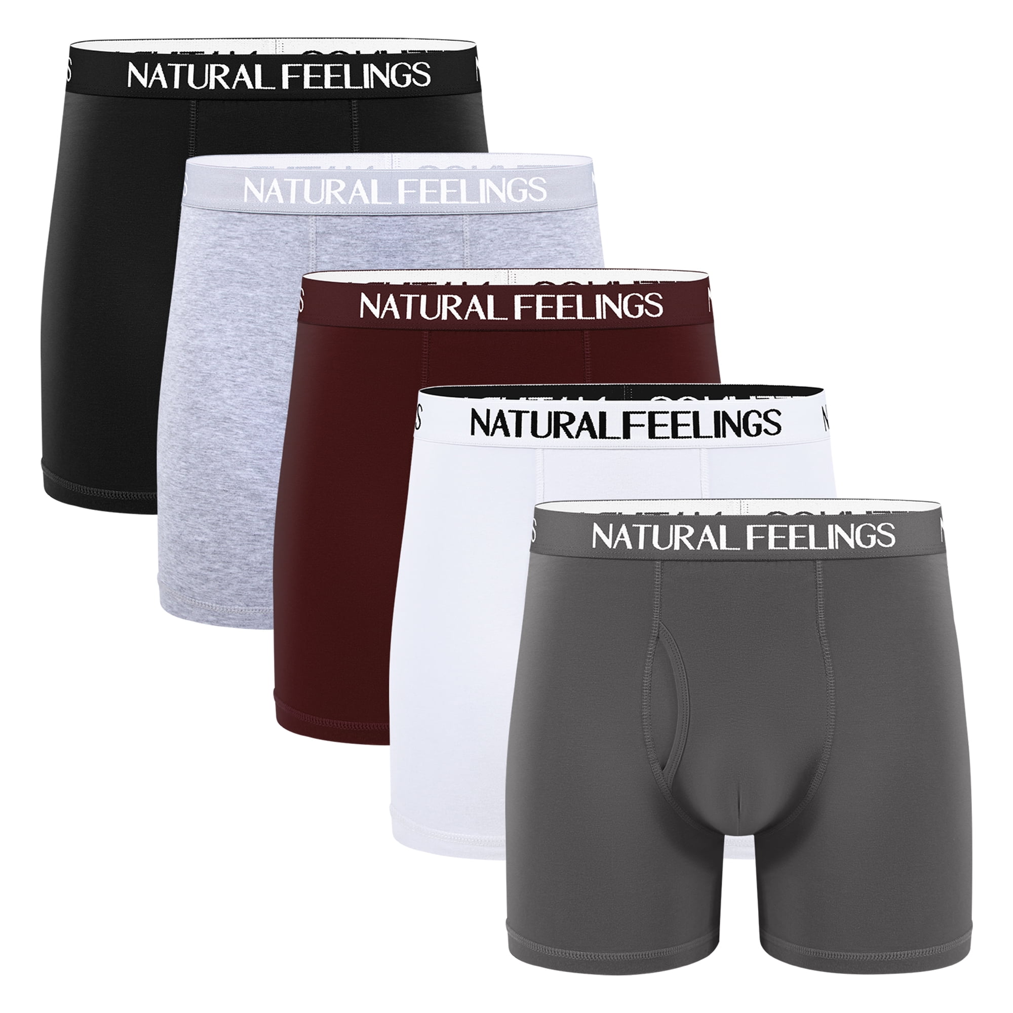 Natural Feelings Boxer Briefs Mens Underwear Men Pack Soft Cotton Open