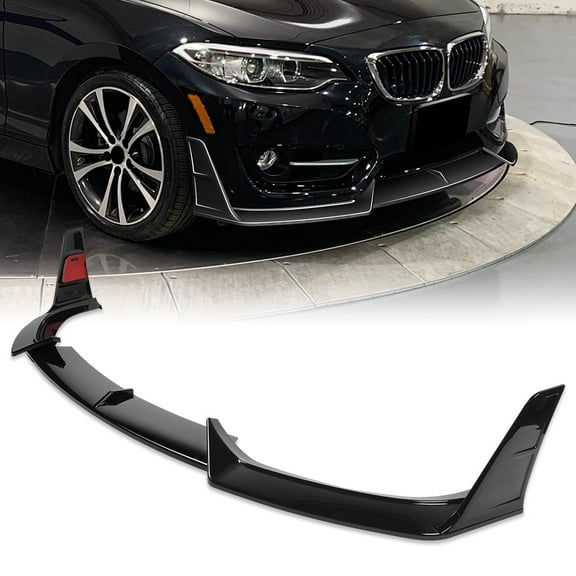 Stay Tuned Performance For 2014-2021 BMW 2-Series F22 F23 Base Painted Black Front Bumper Lip Spoiler STP-Style
