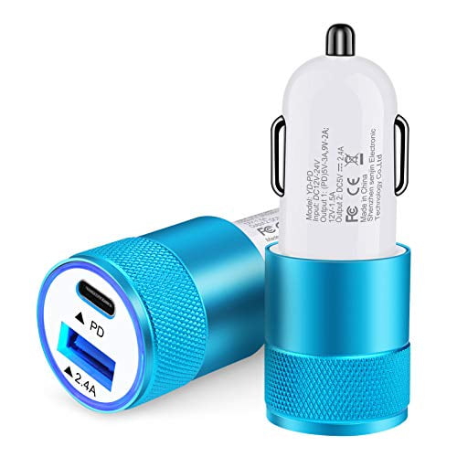 iPhone Car Charger 4.8A/24W Car Charger Adapter with Coiled Cord and USB Port Compatible with iPhone 13 Pro Max/Pro 12 Pro Max/Pro White 11 Pro Max/Pro/XS Max/XS/XR/X/8/7/6/5,iPad Pro/Air/Mini