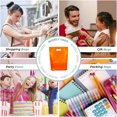 thumbnail image 5 of Orange Merchandise Plastic Glossy Retail Bags 100 Pack 12" x 15" with 1.25 mil Thick - Die Cut Handles - Perfect for Shopping, Party Favors, Birthdays, - Color Orange - 100% Recyclable, 5 of 7