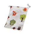 thumbnail image 2 of Cotton Blend Linen Home Storage Travel Use Printing Storage Bag Linen Printing Bag with the Drawstring, 2 of 7