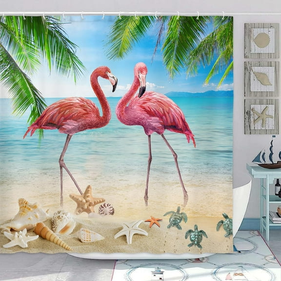 Funny Kids Shower Curtain, Cool Unicorn Riding Cute Dinosaur with Rainbow Shower Curtain Set,Polyester Fabric Cartoon Shower Curtain for Bathroom with 12PCS Hooks, Teal Blue 60X70