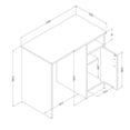thumbnail image 3 of South Shore Axess, Contemporary Desk, Medium Desk Black, 3 of 7