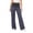 Q93 Dark Gray, variant on Womens Fold Over Waist Yoga Pants Wide Leg Full Length Casual Lounge Trousers Contrast Waistband Relaxed Fit Bottoms for Pilates Walking Travel and Everyday Gray,S
