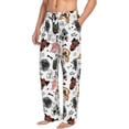 thumbnail image 2 of Uemuo Hip Hop Dog Pattern Men's Wide Leg Palazzo Lounge Pants with Pockets Light Weight Loose Comfy Casual Pajama Pants-, 2 of 9