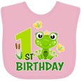 thumbnail image 3 of Inktastic 1st Birthday Princess Frog Girls Baby Bib, 3 of 4
