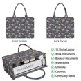 thumbnail image 2 of Large Capacity Tote Bag,Blue Highland Cow Flower Pattern Handbag Fashion Luxury Tote Bag,15.7"x13"x 5.1" Inches,Laptop Compatible, 2 of 6