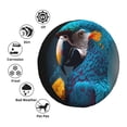 thumbnail image 3 of Bingfone Modern Style Blue Parrot Spare Tire Cover Weatherproof Universal Wheel Protectors for RV Camper Travel Trailer SUV Truck-15 inch, 3 of 8