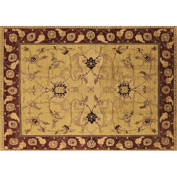Ahgly Company Indoor Rectangle Oriental Brown Traditional Area Rugs, 8' x 10'