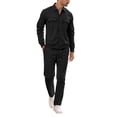 thumbnail image 5 of Men's 2 Piece Corduroy Shacket and Pants Outfits Long Sleeve Button Down Causal Fall Winter Work Jacket Tracksuit Overshirt Set, 5 of 5