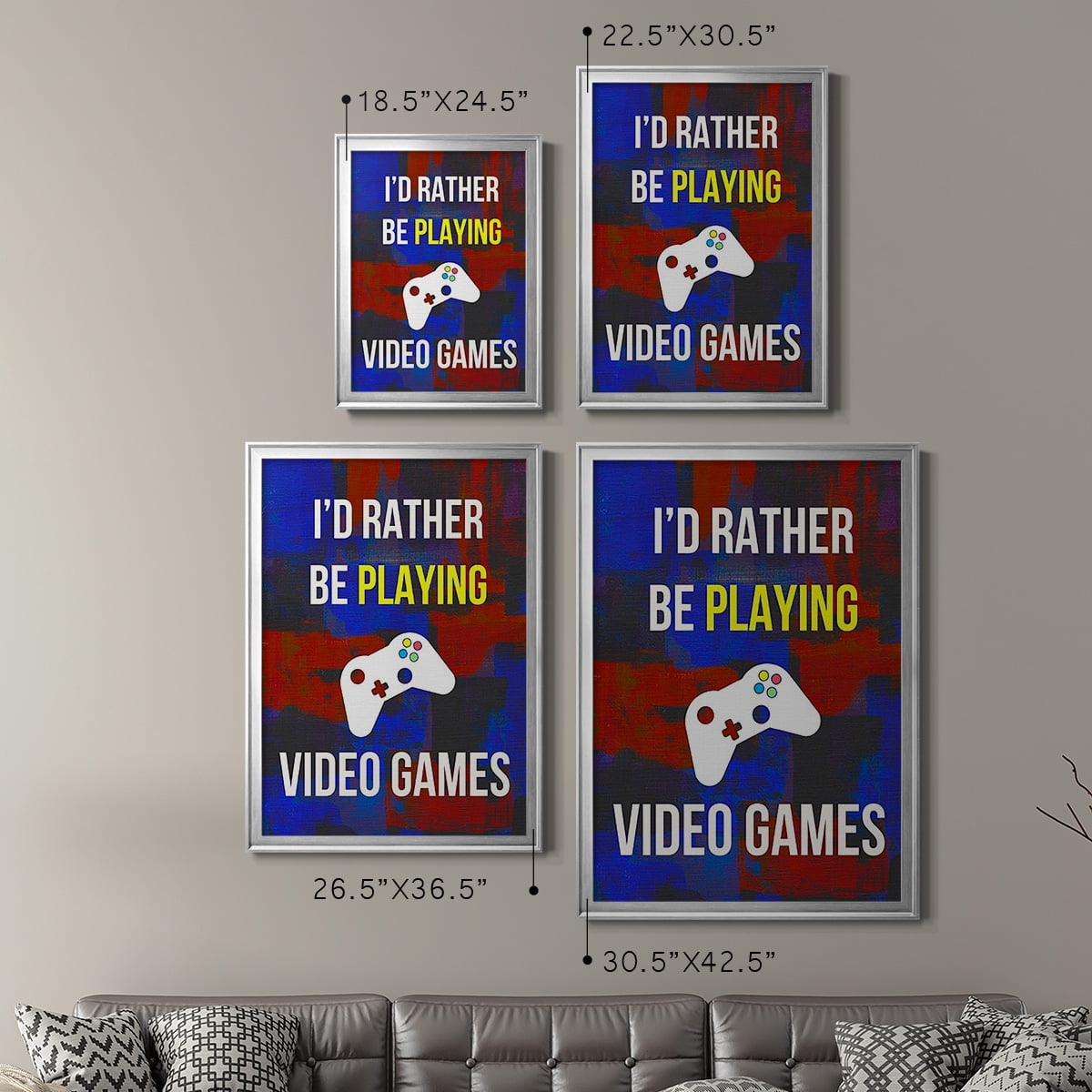 Gamer at Play III Premium Framed Print, in Gold, Black, or Silver - Ready to Hang