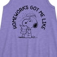 thumbnail image 2 of Peanuts - Homework Got Me Like - Toddler and Youth Girls A-line Dress, 2 of 5