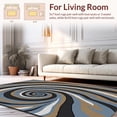 thumbnail image 2 of ODIKA 4' x 6' Machine Washable Non-Slip Area Rug, Op Art Spiral High Traffic Rug, Black, 437968, 2 of 7