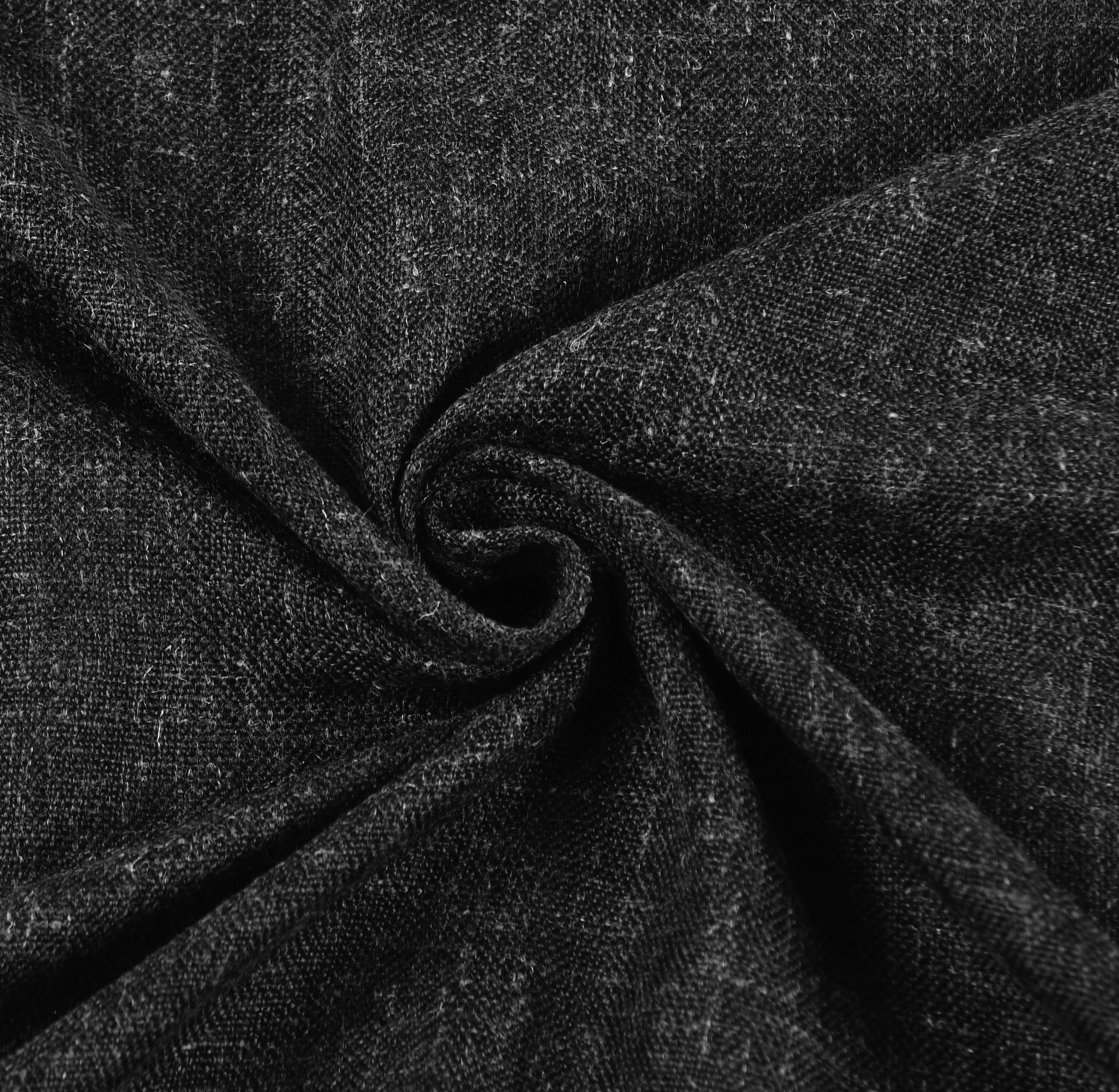 Better Homes & Gardens Linen Blend Light Filtering Rod Pocket Kitchen Curtain Tiers and Valance, Set of 3, Rich Black, 60 W x 36 L