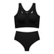 thumbnail image 4 of Conjunto de sujetador deportivo para mujer: estilo camiseta sin aros, relleno extraíble, fruncido en la parte superior, tallas S-XL., 4 of 6