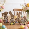 thumbnail image 4 of YWIYIUD 4PCS Easter Rabbit Table Decorations Wooden Rabbit Spring Tiered Tray Decorations Farmhouse Rustic Table Centerpiece for Easter Home Spring Garden Party Tabletop Decor 3/4inch, 4 of 9
