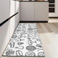 thumbnail image 4 of Doodle Sports Icons Pattern Kitchen Rug Mat,Kitchen Runner Rugs Non Skid Washable,Decorative Kitchen Floor Mats for Kitchen,Sink,Laundry,17"X47", 4 of 5