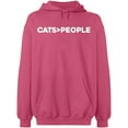 thumbnail image 2 of OXI Hoodie Sweatshirt - Cats>People, Basic Casual Hoodie for Men's and Women Fleece Hoodie Long Sleeve - Safety Pink 2X-Large, 2 of 3