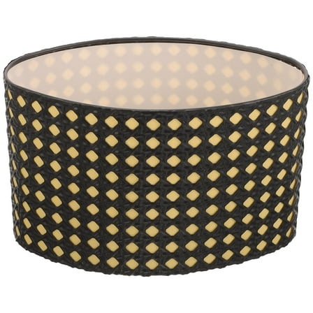 WASHWEPE Oval Lampshade Metal Black 1Pcs Bedroom Lighting