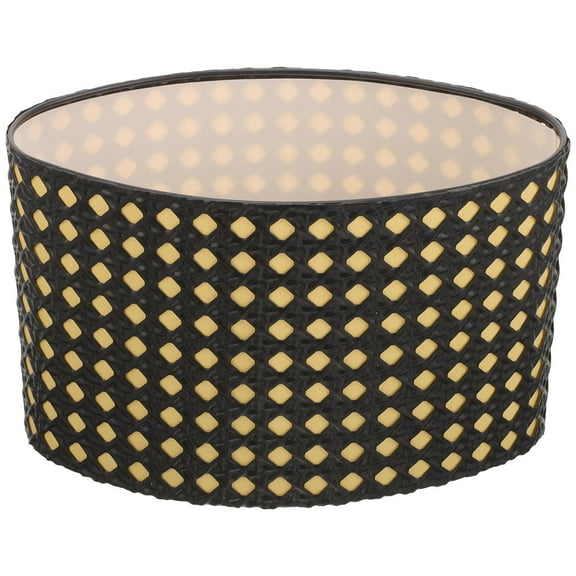 WASHWEPE Oval Lampshade Metal Black 1Pcs Bedroom Lighting