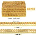 thumbnail image 4 of 13 Yards Metallic Braid Lace Trim Golden Fabric Trim Fringe Ribbons Glitter Woven Ribbon Decorated, 4 of 9