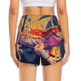 thumbnail image 3 of Picia Colorful Gecko Jungle Art Pattern Women's 2 in 1 Athletic Running Shorts High Waisted Workout Casual Gym Sweat Shorts with Comfy Liner Zipper Pockets-Large, 3 of 9