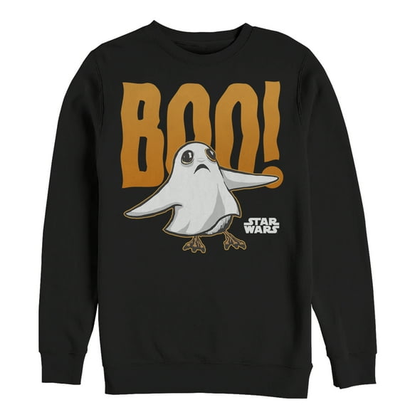 Men's Star Wars The Last Jedi Halloween Porg Ghost Sweatshirt Black Small