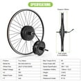thumbnail image 4 of 48V 500W Bafang 20" Rear Wheel Hub Motor Kits EBike Conversion Kits with 500C with 48V20AH Shark Battery, 4 of 11