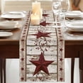 thumbnail image 3 of Table Runners 60 Inches Long Dress Scarves, Red Texas Star Vintage Farmhouse Kitchen/Dining Table Runner, Small Coffee Tablerunners, Farmhouse Berry Grey Wooden 13x60 Inch, 3 of 9