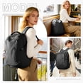 thumbnail image 5 of SYCNB Waterproof Lightweight Travel Backpack for Women, Laptop Backpack with Charging Port for College Student, Airline-Approved Carry On Backpack, Personal Item Travel Bag with Shoe Pouch Black, 5 of 8