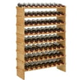 thumbnail image 1 of 36 Bottles Stackable Modular Wine Rack, 4 Tier Wooden Wine Storage Rack, Bamboo Wine Display Shelves, Wobble-Free Wine Holder Freestanding Floor Wine Bottle Rack for Bar Cellar, 1 of 6