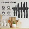 thumbnail image 4 of NULAS Knife Set, 6-PC Colorful Kitchen Knife Set, 6 Sharp Kitchen Knives with Covers for Cooking, Cutting, Black, 4 of 5