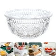 thumbnail image 3 of 1pc Retro Embossed Glass Bowl Food Serving Bowl Exquisite Dessert Bowl, 3 of 6