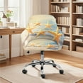 thumbnail image 2 of Xixirimido Beach Sea Starfish Pattern Swivel Armchair Accent Dining Chair Cover, Stretch Mid-Back Office Desk Chair Slipcover Leisure Arm Chair Protector Soft Covers for Home, 2 of 7