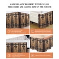 thumbnail image 6 of Rustic Wooden Door Wrap Around Bed Skirts for Queen Bed 16" Drop,Bed Skirt with Adjustable Elastic Belt Dust Ruffle Bed Valance for Bedroom Hotel Brown Black Farmhouse Country Vintage Bed Frame Cover, 6 of 7